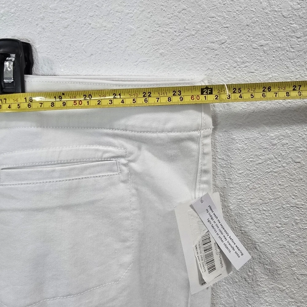Westbound Womens  High Rise Skinni White Summer Cropped Pants  Size 24W - Picture 7 of 16